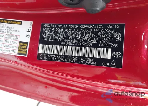 2016 Scion Tc Release Series 10.0 из США, поврежденный, VIN JTKJF5C71GJ026208